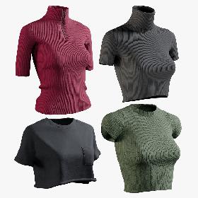 Womens Tshirt Collection 3D